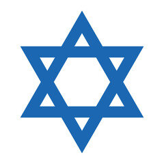 Star of David - Jewish star shape symbol, vector illustration of hexagram