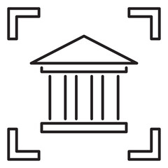 Information technology bank account vector icon illustration