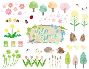 かわいい春のイラスト素材