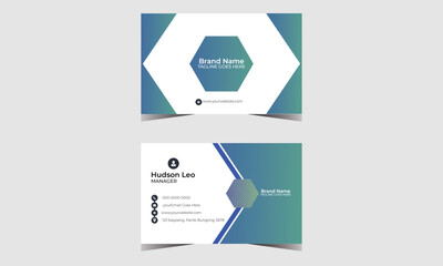  modern creative business card and name card horizontal simple clean template vector design