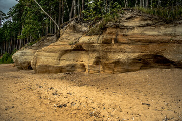 sandstone outcrops in the Baltic Sea, Riga Gulf