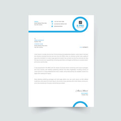 Letterhead Layout with Blue Curves