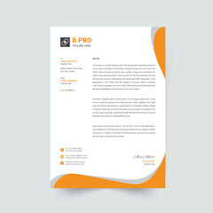 elegant yellow letterhead template design