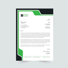 Clean and professional corporate company business letterhead template design 