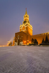 Naklejka premium View of Kremlin on Red Square in Moscow