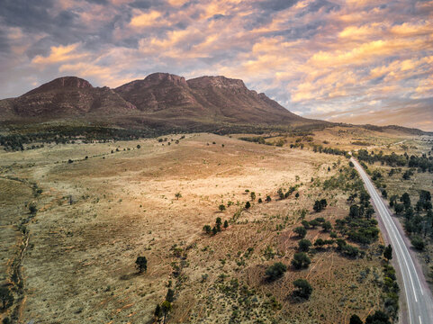 Aerial view of Wilpena Pound in the Flinders Ranges, South Australia