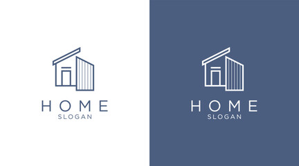 Line art icon logo of a house / home for property and interior design