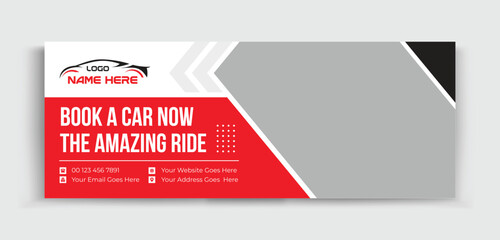 Car Rental social media cover banner design. facebook cover timeline banner for use corporate business. website advertisement banner design. internet ad for design social media