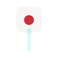 Aesthetic Manual Handle Hand Fan Japan Flag
