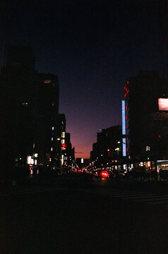 Tokyo street at night