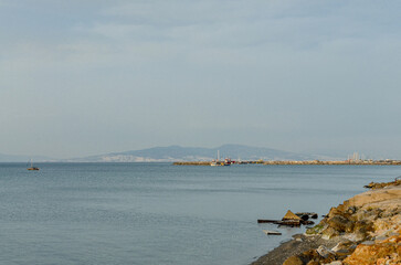 Obraz premium Guzelbahce port scenic view (Izmir region, Turkey) 