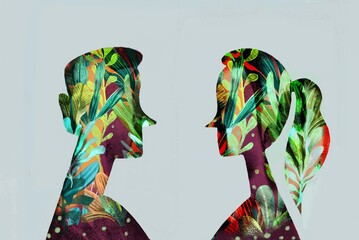 woman and man portrait 