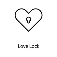 Love lock icon design stock illustration