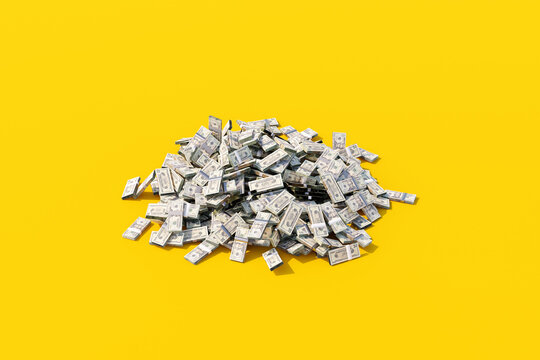 US dollars money bill pile