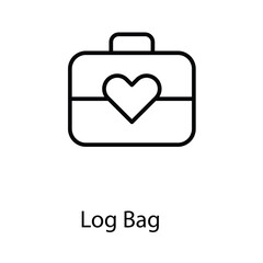 Log bag icon design stock illustration