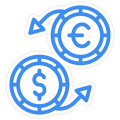 Vector Design Exchange Rate Icon Style