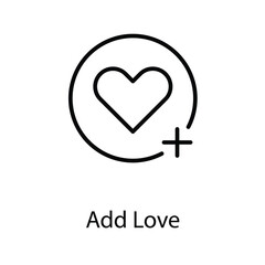 Add love icon design stock illustration