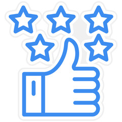 Vector Design Positive Review Icon Style