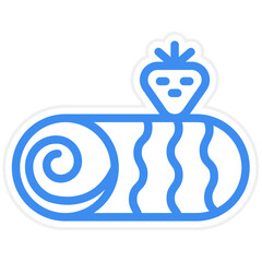 Vector Design Roll Cake Icon Style