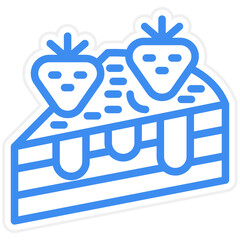 Vector Design Cake Piece Icon Style