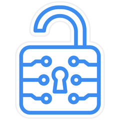 Vector Design Unlock Icon Style