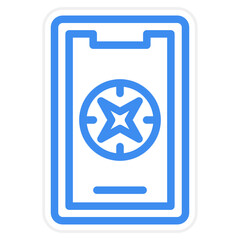 Vector Design Mobile Compass Icon Style
