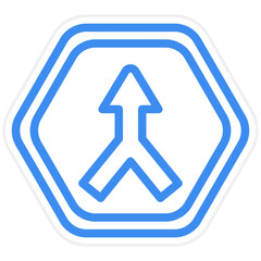 Vector Design Converging Road Icon Style