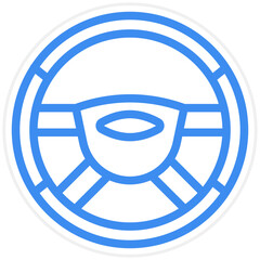 Vector Design Steering Wheel Icon Style