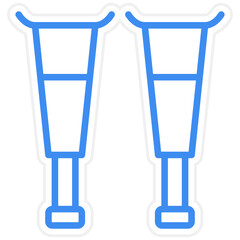 Vector Design Crutch Icon Style