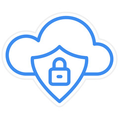 Vector Design Cloud Safety Icon Style