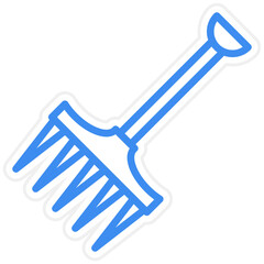 Vector Design Rake Icon Style