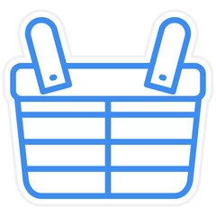 Vector Design Picnic Basket Icon Style