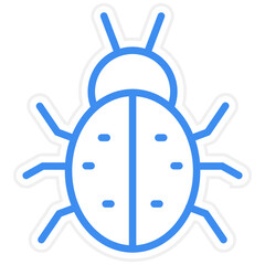 Vector Design Ladybug Icon Style