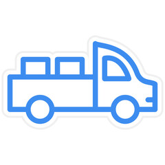 Vector Design Pickup Truck Icon Style
