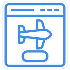 Vector Design Flight Booking Icon Style
