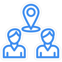 Vector Design Meeting Point Icon Style