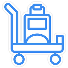 Vector Design Airport Cart Icon Style