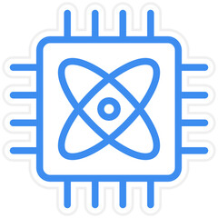 Vector Design Quantum Computing Icon Style