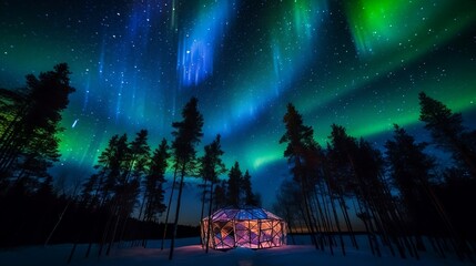 Imagine a mesmerizing display of colorful lights dancing across the starry northern sky.