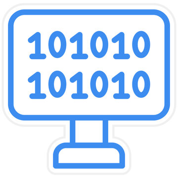 Vector Design Binary Code Icon Style