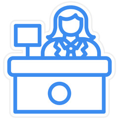 Vector Design Reception Icon Style