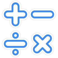 Obraz premium Vector Design Mathematics Icon Style