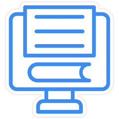 Obraz premium Vector Design Online Exam Icon Style