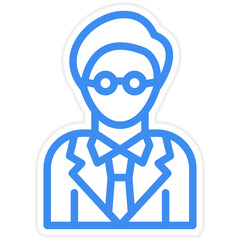 Vector Design Male Professor Icon Style