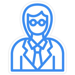 Vector Design Female Professor Icon Style