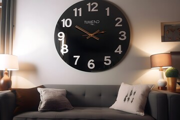 clock in living room