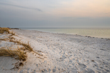 Baltic Sea beach on the Hel Peninsula in Poland