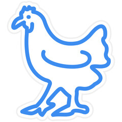 Vector Design Chicken Icon Style