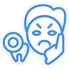 Vector Design Toothache Icon Style