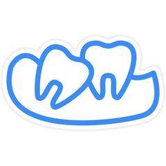 Vector Design Wisdom Tooth Icon Style